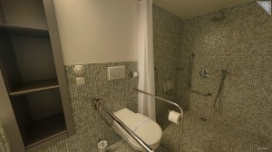 Room Lux, wheelchair accessible bathroom. Room Lux, wheelchair accessible bathroom.