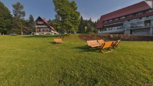Sport ground and facility with pool at Hotelu Duo during summer. Sport ground and facility with pool at Hotel Duo during summer.